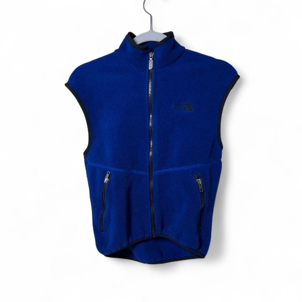 Vintage The North Face Fleece Vest Mens XS Blue Full Zip Pockets USA Made